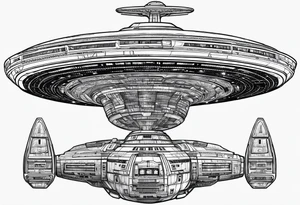 Star trek enterprise D tattoo idea