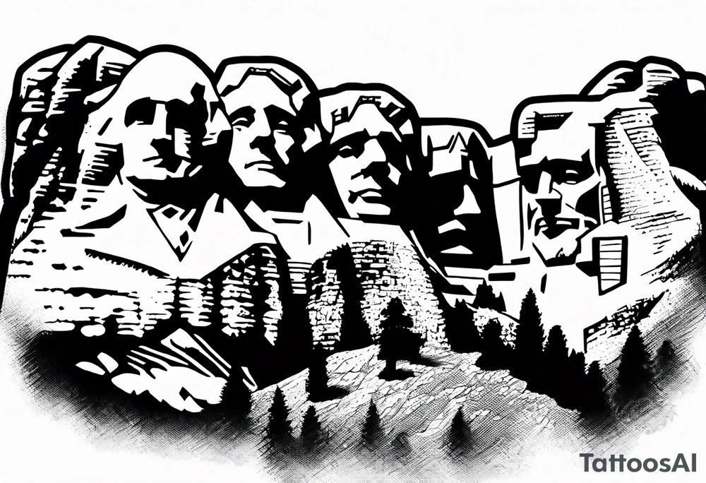 mount rushmore with tattoo idea