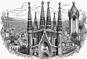 City of Barcelona and Barcelona culture tattoo idea