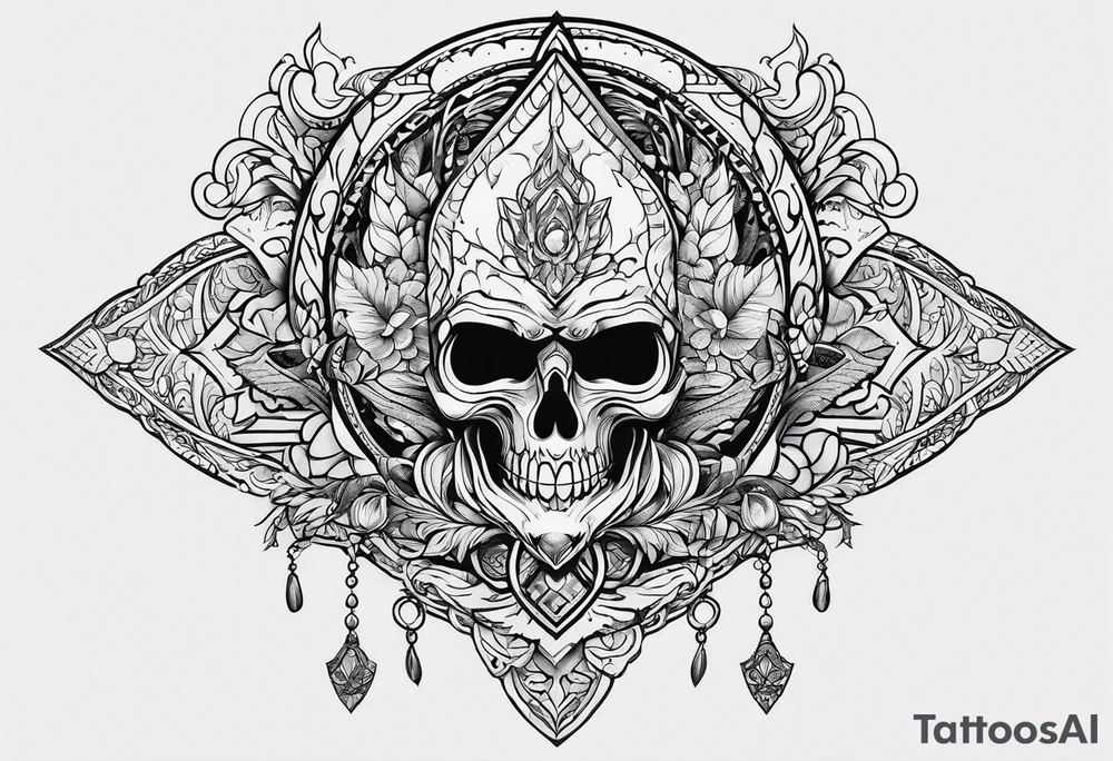 Cloak front facing tattoo idea
