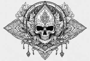 Cloak front facing tattoo idea