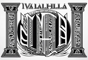 Valhalla steps
 pillars tattoo idea