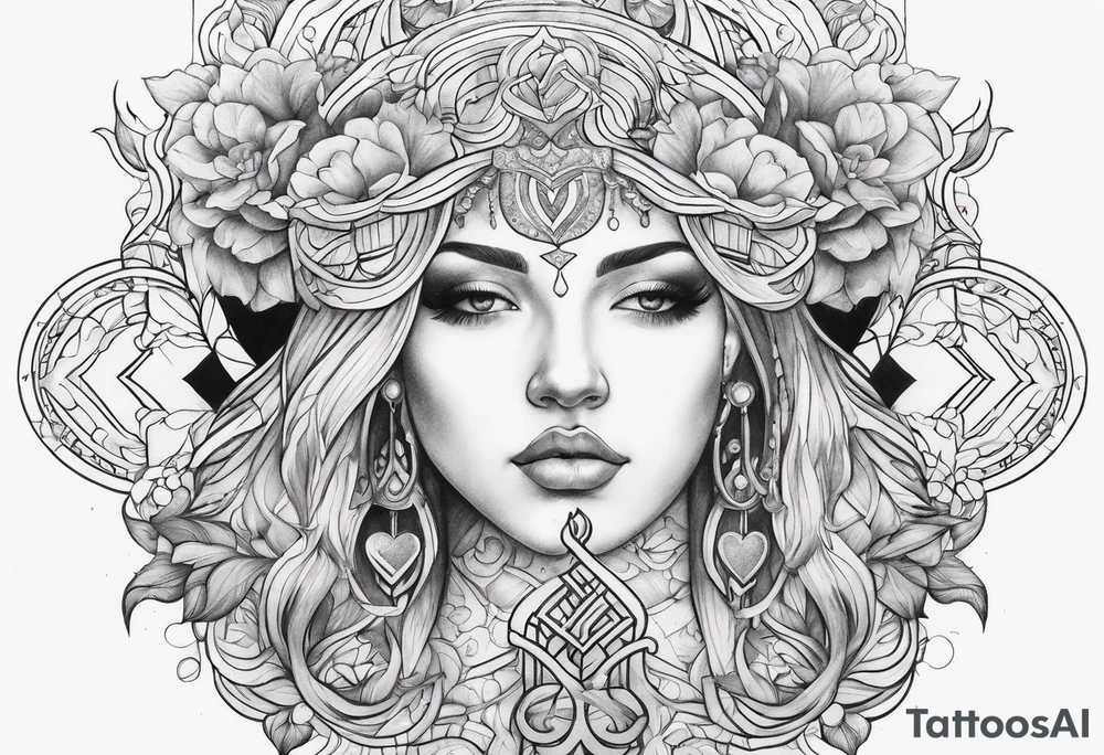 Love, source, abundance, Gemini symbol tattoo idea