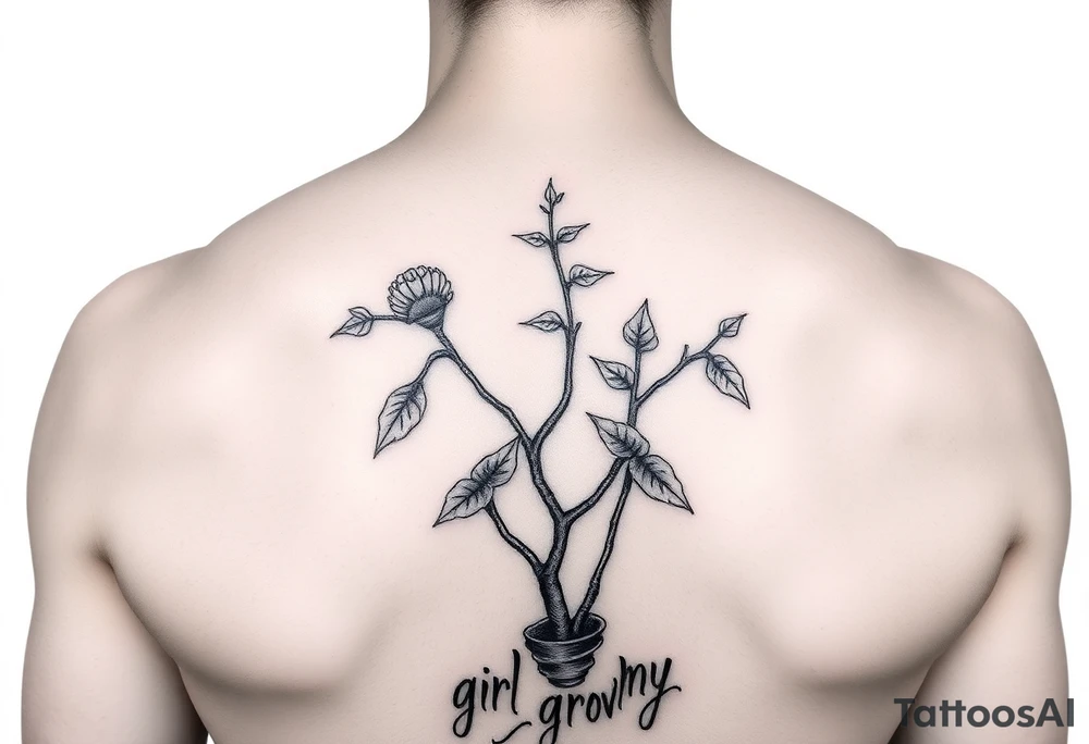 Girl grown tattoo idea