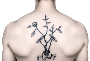 Girl grown tattoo idea