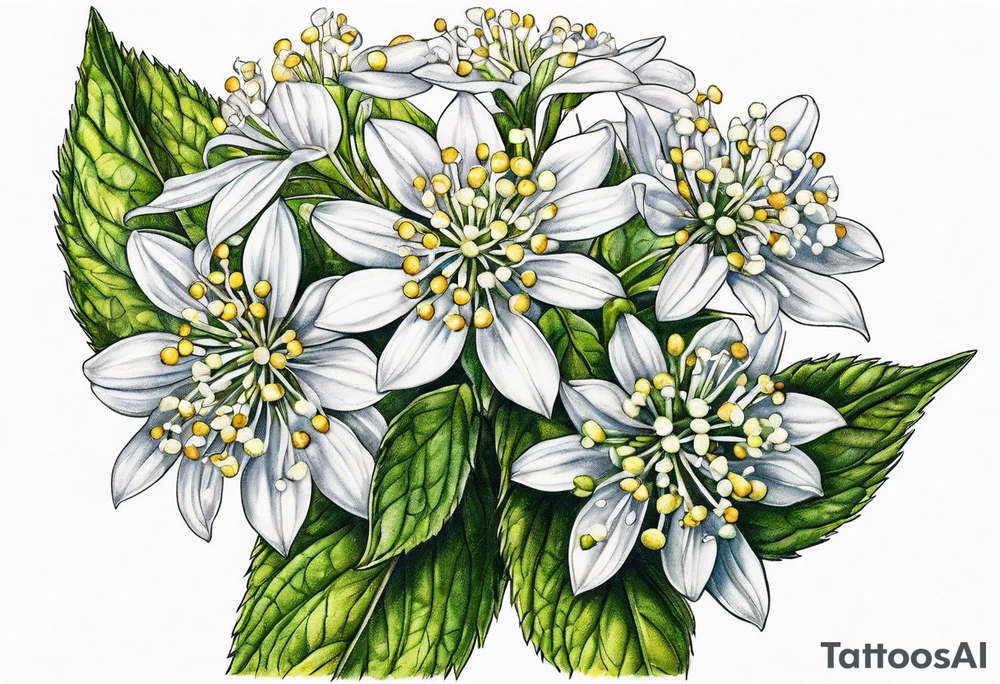 White Snakeroot flower tattoo idea