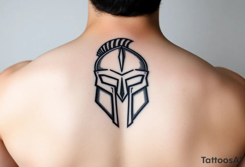 Spartan helmet tattoo idea