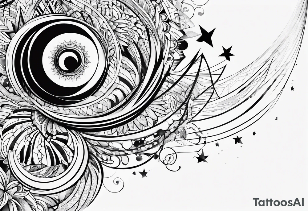 pointed abstract pattern tattoo idea