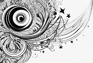 pointed abstract pattern tattoo idea
