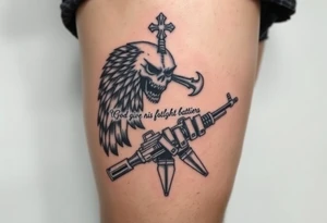 God give his toughest battles to his strongest soldiers tattoo idea