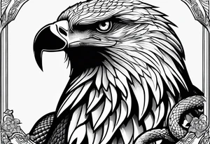 snake, eagle, myth, different thinking, out of the box, tattoo idea