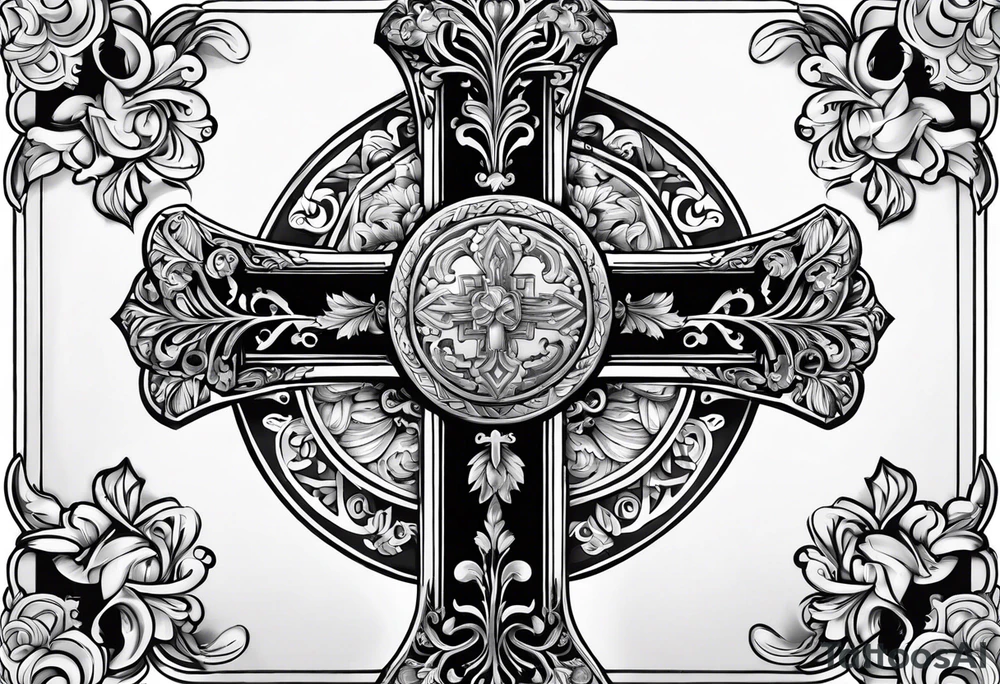 Russian orthodox cross tattoo idea