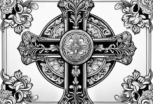 Russian orthodox cross tattoo idea