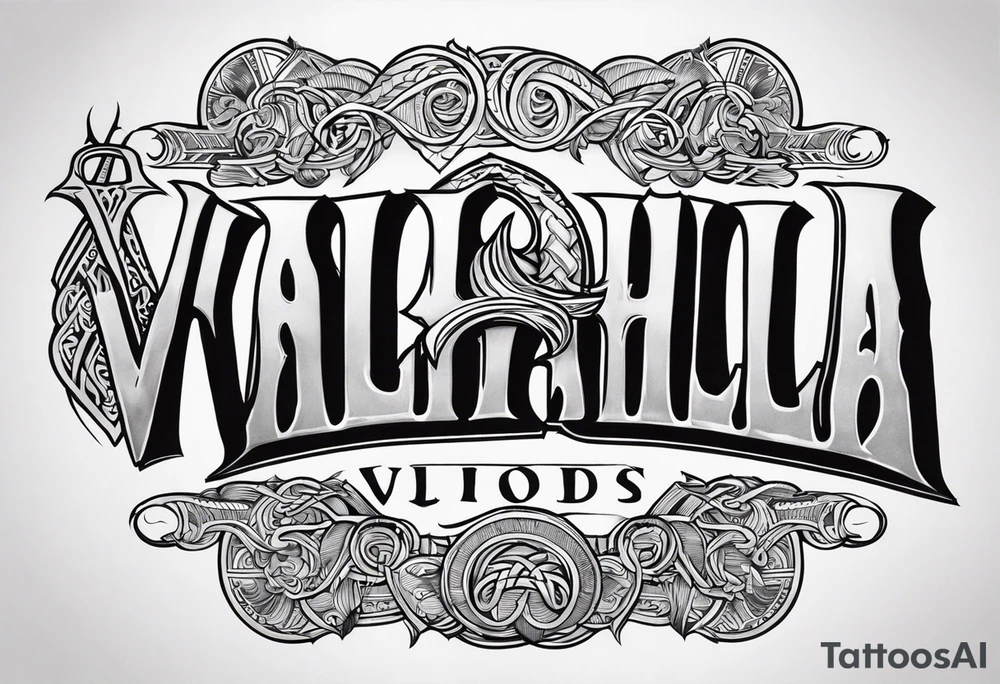 Valhalla viking gods tattoo idea