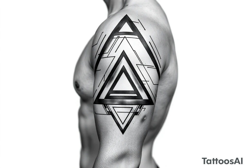 Geometry triangles tattoo idea