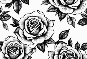 Tiny roses on shoulders tattoo idea