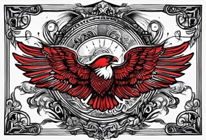 united airlines with red wings tattoo idea