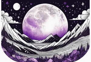 An amethyst moon tattoo idea