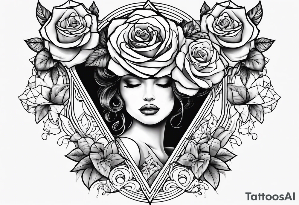 name marjrianna with roses and forever tattoo idea
