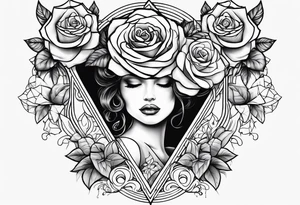 name marjrianna with roses and forever tattoo idea