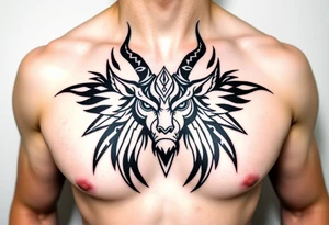 Capricorn head  10x15 cm 
Neutral face tattoo idea