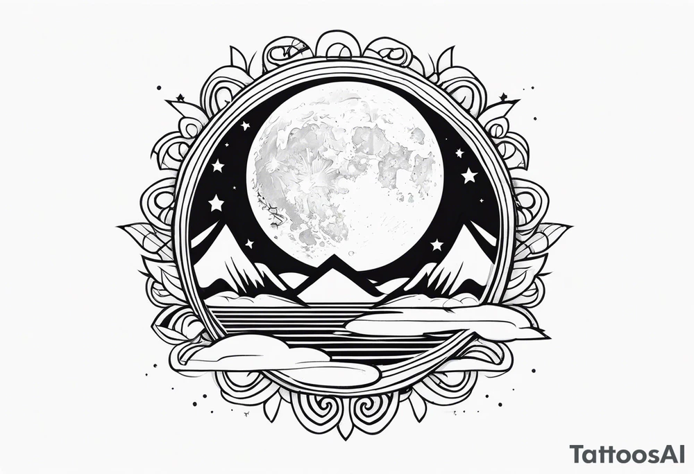 sacred moon tattoo idea