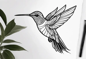 Hummingbird Flight tattoo idea