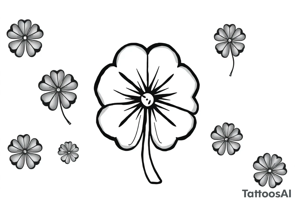 4 leaf clover tattoo idea