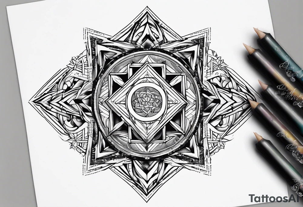 Crossed out number 9728 tattoo idea