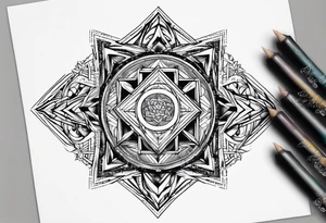 Crossed out number 9728 tattoo idea