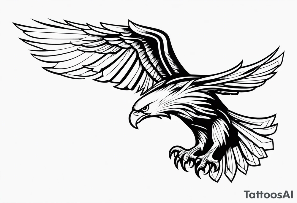 Eagle carrying sword tattoo idea