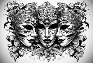 Tattoo Drama two Mask tattoo idea