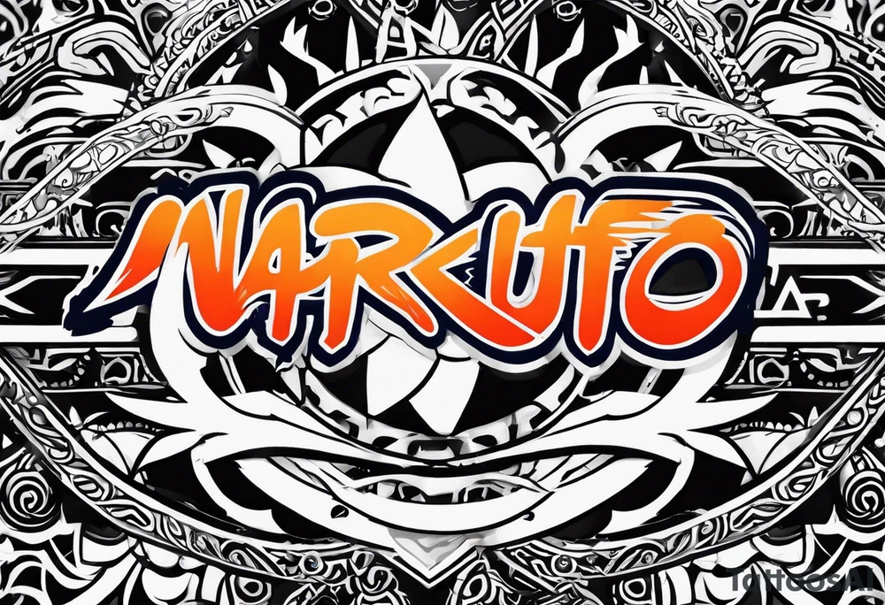 A naruto headband with the letters AR in the middle tattoo idea