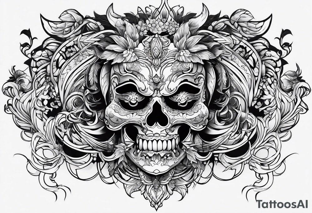 天使和惡魔 tattoo idea