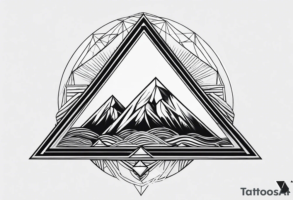 A triangle. Nothing else than that. Just one triangle. tattoo idea