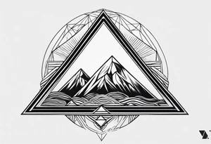 A triangle. Nothing else than that. Just one triangle. tattoo idea