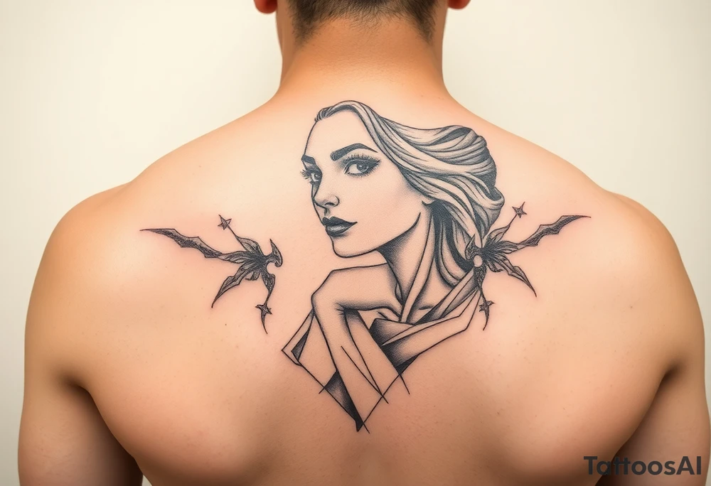 Something about a woman inspires women that have been through childhood trauma and have become strong and don't let anything bother them in life tattoo idea