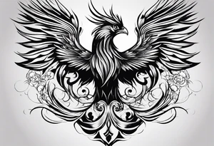 phoenix and pen tattoo idea