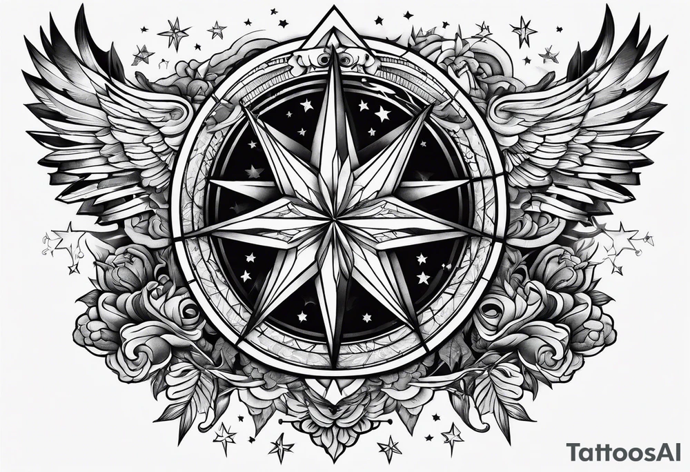 A star in the sky tattoo idea