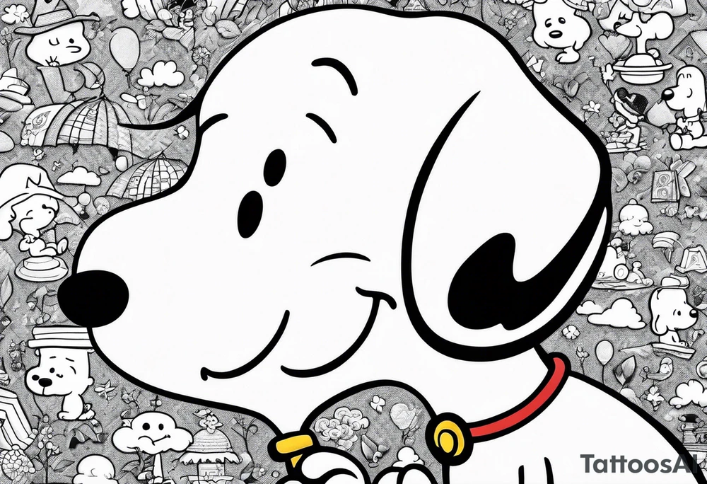 Snoopy tiny tattoo tattoo idea