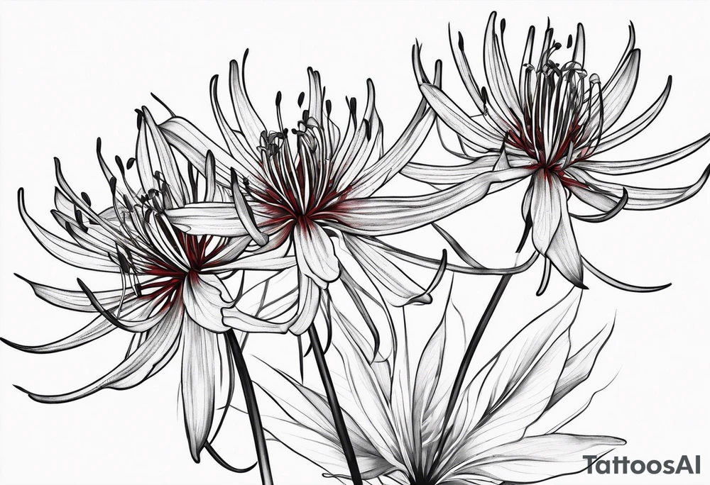 Red spider lilies tattoo idea
