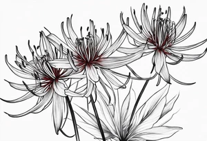Red spider lilies tattoo idea