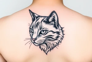black cat tattoo idea