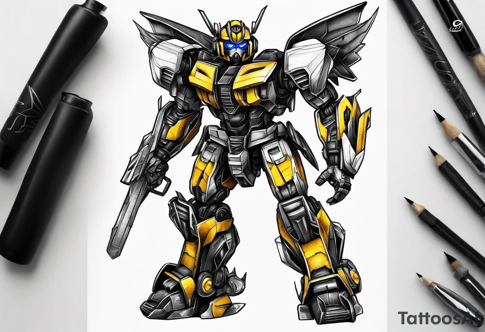 Bumblebee transformer tattoo idea