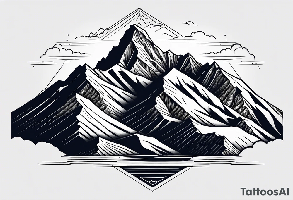 Himalaya mountain range Nepal tattoo idea