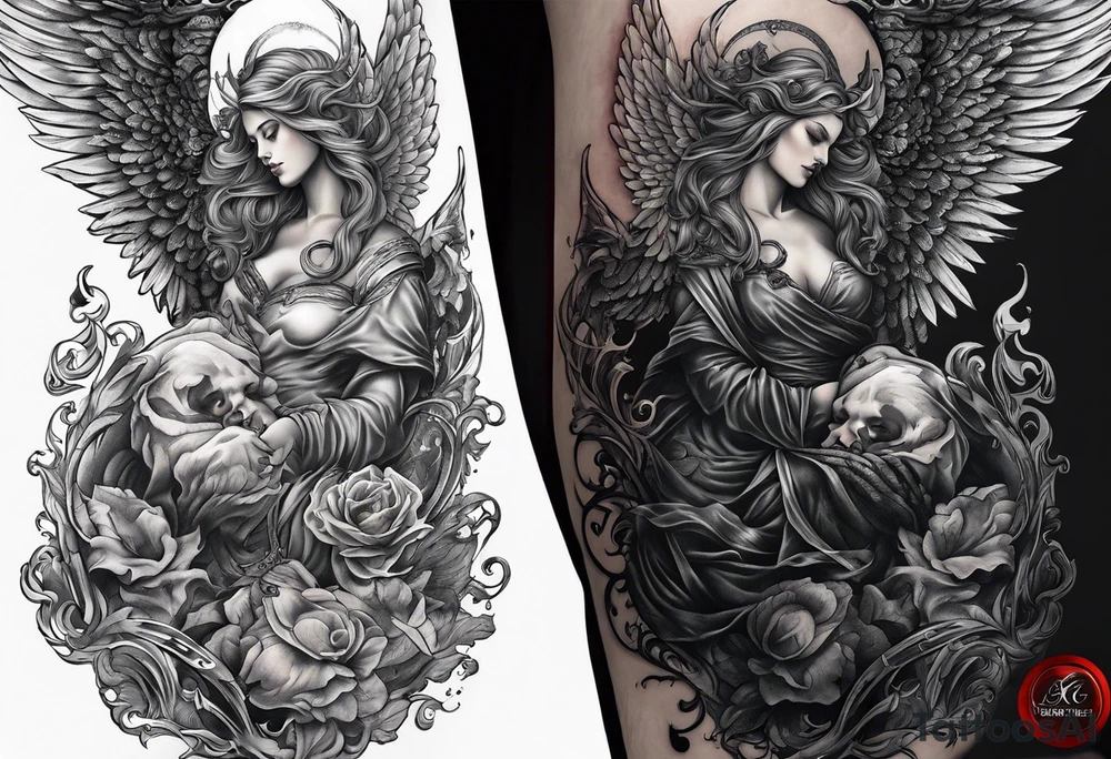 Angel Vs Demon for my soul tattoo idea