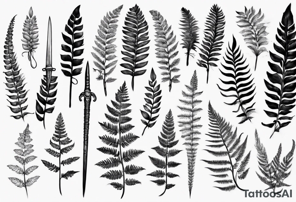 Swordfern tattoo idea