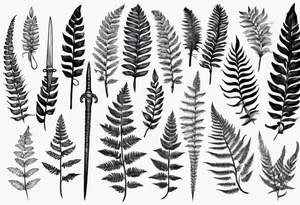 Swordfern tattoo idea