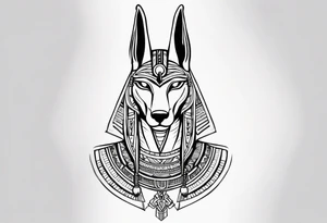 Anubis egyptian 
 back tattoo tattoo idea