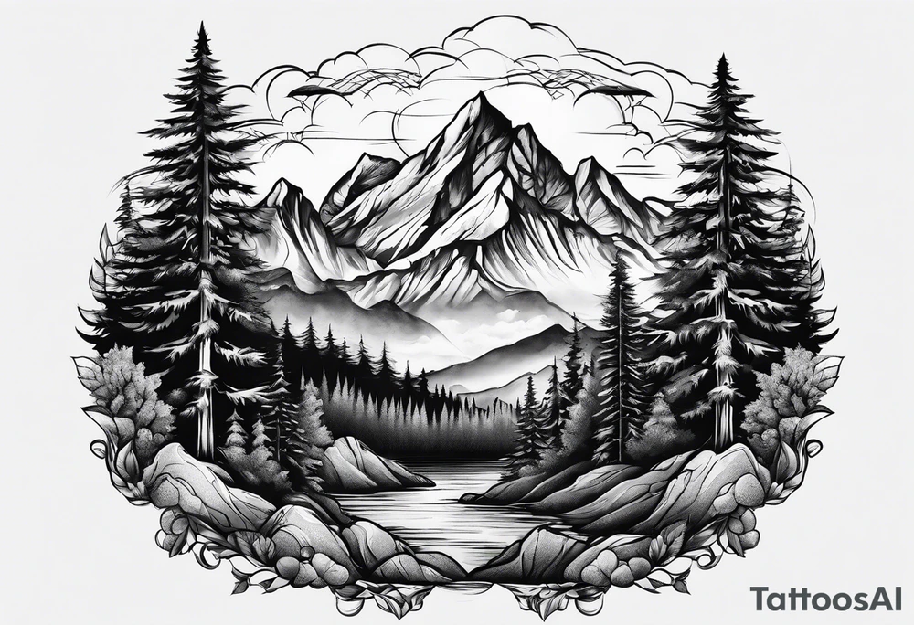Mountians tattoo idea